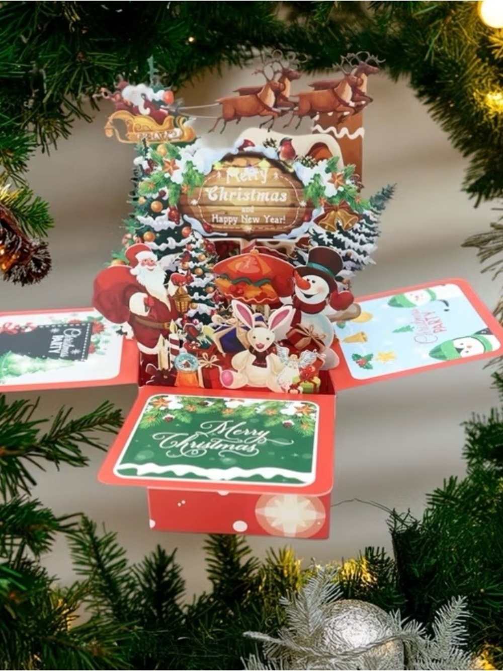 Christmas Pop Up Card with Festive Characters - Picture 3 of 6
